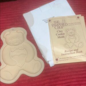 🇺🇸Vintage The Pampered Chef Clay Cookie Mold